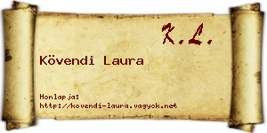 Kövendi Laura névjegykártya